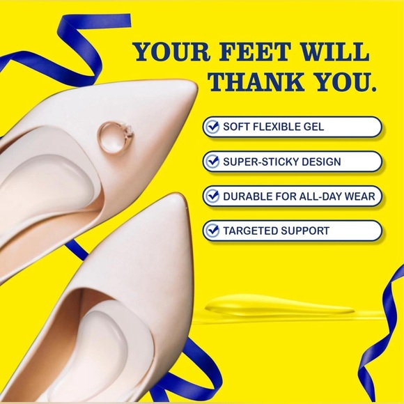 New! Unused! Arch Support,Soft Gel Insole Pads,High Heel Inserts, Reusable Arch - Picture 10 of 11